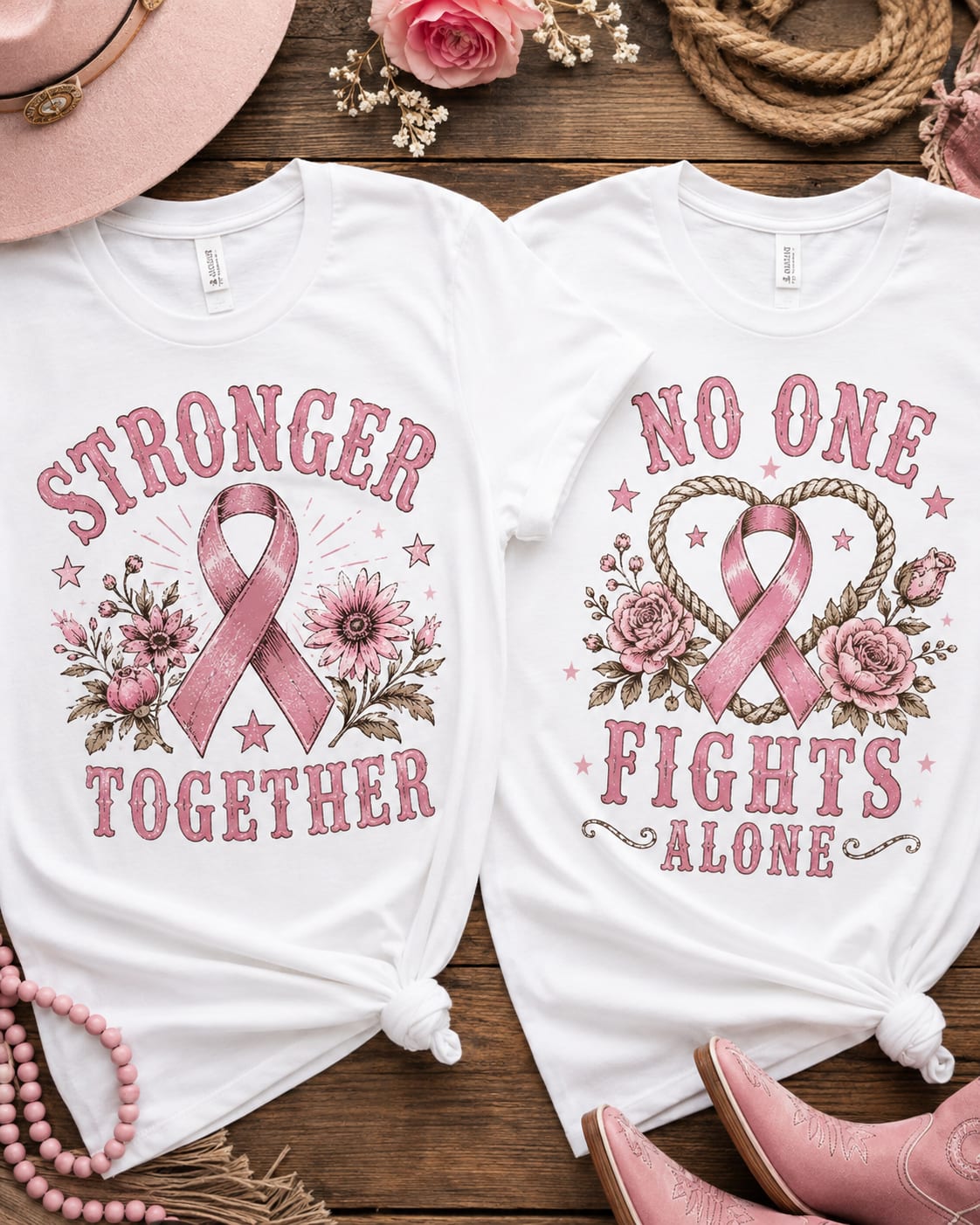 Breast cancer awareness ribbon shirts